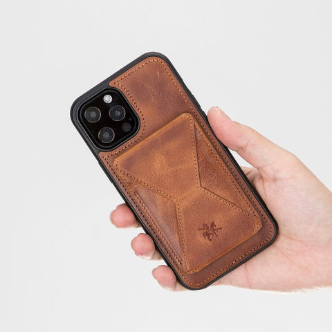 Messa RFID Blocking Leather Case for iPhone 12 Pro Max with a Detachable Wallet