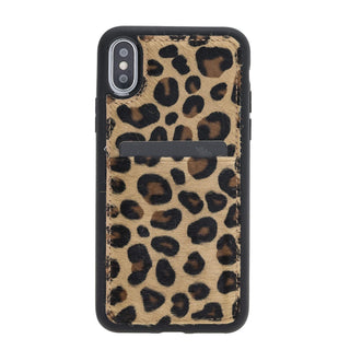 Funda tipo billetera de cuero Capri Snap On para iPhone X