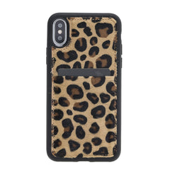 Funda tipo billetera de cuero Capri Snap On para iPhone X