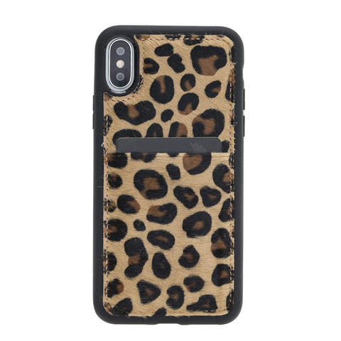 Funda tipo billetera de cuero Capri Snap On para iPhone X