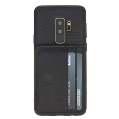 Funda tipo billetera de cuero Pisa Snap On con soporte para Samsung Galaxy S9 Plus
