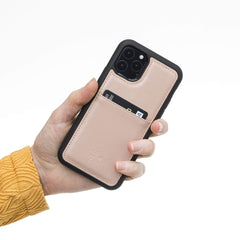 Funda tipo billetera de cuero Capri Snap On para iPhone 11 Pro