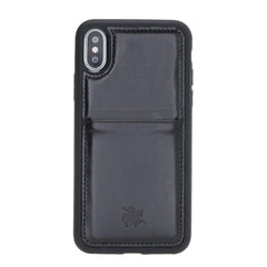 Funda tipo billetera de cuero Capri Snap On para iPhone X