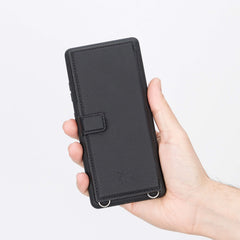 Fermo Funda de cuero para teléfono con billetera cruzada para Galaxy S21 Ultra