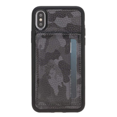 Funda tipo billetera de cuero Pisa Snap On con soporte para iPhone XS
