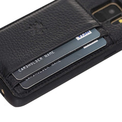Funda tipo billetera de cuero Pisa Snap On con soporte para Samsung Galaxy S9