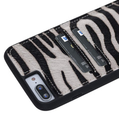 Funda tipo billetera de cuero Capri Snap On para iPhone 7 Plus