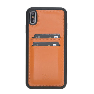 Funda tipo billetera de cuero Capri Snap On para iPhone XS Max