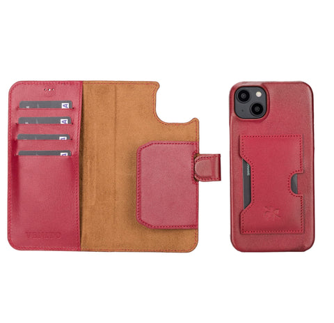 Florence RFID Blocking Leather Wallet Case for iPhone 14 Plus