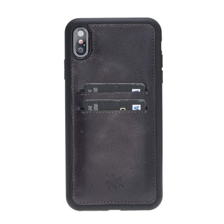 Funda tipo billetera de cuero Capri Snap On para iPhone XS Max