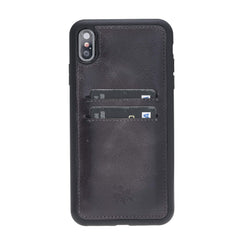 Funda tipo billetera de cuero Capri Snap On para iPhone XS Max