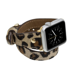 Correa de cuero Savona de doble envoltura para Apple Watch
