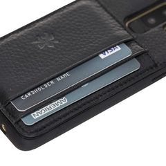 Funda tipo billetera de cuero Pisa Snap On con soporte para Samsung Galaxy S9 Plus