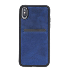 Funda tipo billetera de cuero Capri Snap On para iPhone X