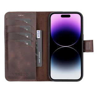Ravenna RFID Blocking Detachable Leather Wallet Case for iPhone 14 Pro