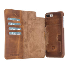 Funda tipo billetera de cuero con bloqueo RFID Florence para iPhone 7 Plus