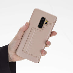 Estuche tipo billetera de cuero con bloqueo RFID Venice para Samsung Galaxy S9