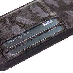 Funda tipo billetera de cuero Pisa Snap On con soporte para iPhone XS Max