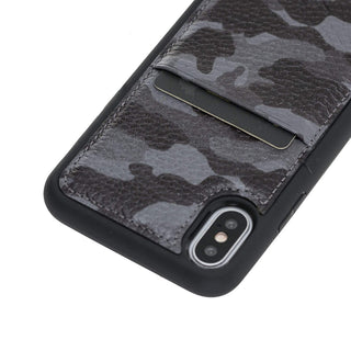 Funda tipo billetera de cuero Capri Snap On para iPhone X