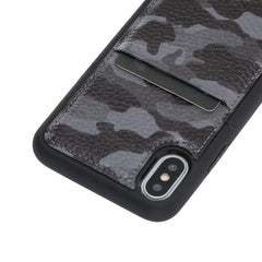 Funda tipo billetera de cuero Capri Snap On para iPhone X
