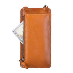 Bolso para teléfono Vittoria Universal Slim tipo bandolera de cuero 