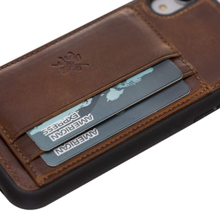 Pisa Snap On Leather Wallet Case with Stand for iPhone XR