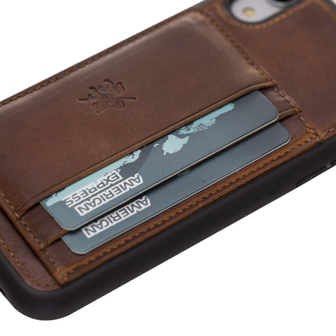 Pisa Snap On Leather Wallet Case with Stand for iPhone XR