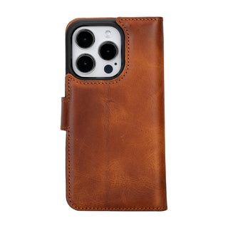 Ravenna RFID Blocking Detachable Leather Wallet Case for iPhone 15 Pro