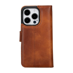 Funda tipo billetera de cuero desmontable con bloqueo RFID Ravenna para iPhone 15 Pro