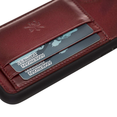 Pisa Snap On Leather Wallet Case with Stand for iPhone XR