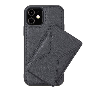 Messa RFID Blocking Leather Case for iPhone 12 with a Detachable Wallet