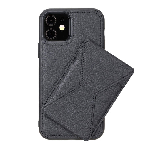 Messa RFID Blocking Leather Case for iPhone 12 Pro with a Detachable Wallet