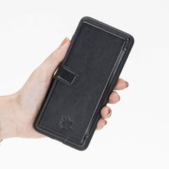 Verona Funda tipo billetera delgada de cuero con bloqueo RFID para Samsung Galaxy S20