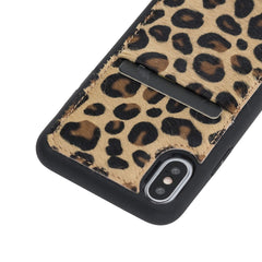 Funda tipo billetera de cuero Capri Snap On para iPhone X
