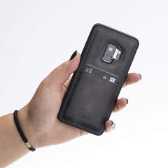 Funda tipo billetera de cuero Cosa Snap On para Samsung Galaxy S9