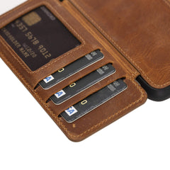 Verona Funda tipo billetera delgada de cuero con bloqueo RFID para iPhone 6S