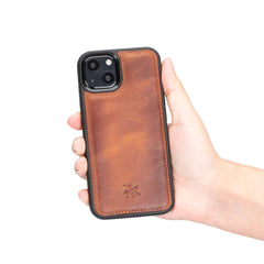 Funda de cuero Lucca Snap On para iPhone 13 Mini