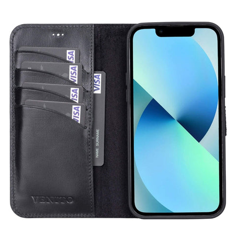 Ravenna RFID Blocking Detachable Leather Wallet Case for iPhone 13 Pro Max