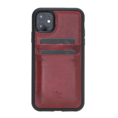 Funda tipo billetera de cuero Capri Snap On para iPhone 11