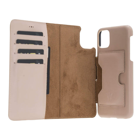 Funda tipo billetera de cuero con bloqueo RFID Florence para iPhone 11 Pro Max