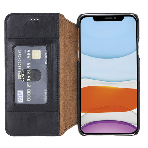 Venice RFID Blocking Leather Wallet Stand Case for iPhone 11 Pro Max