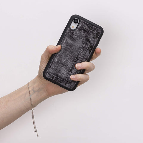 Pisa Snap On Leather Wallet Case with Stand for iPhone XR