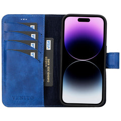 Funda tipo billetera de cuero desmontable con bloqueo RFID Ravenna para iPhone 15 Pro