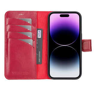 Ravenna RFID Blocking Detachable Leather Wallet Case for iPhone 14 Pro