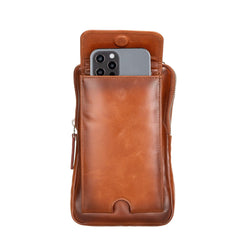 Ferrara Unisex Crossbody Leather Phone Purse