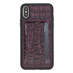 Funda tipo billetera de cuero Pisa Snap On con soporte para iPhone XS