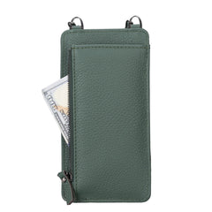 Bolso para teléfono Vittoria Universal Slim tipo bandolera de cuero 