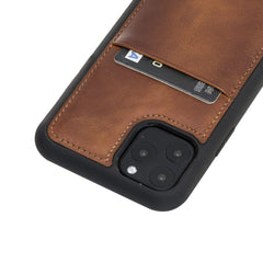 Funda tipo billetera de cuero Capri Snap On para iPhone 11 Pro