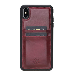 Funda tipo billetera de cuero Capri Snap On para iPhone XS Max