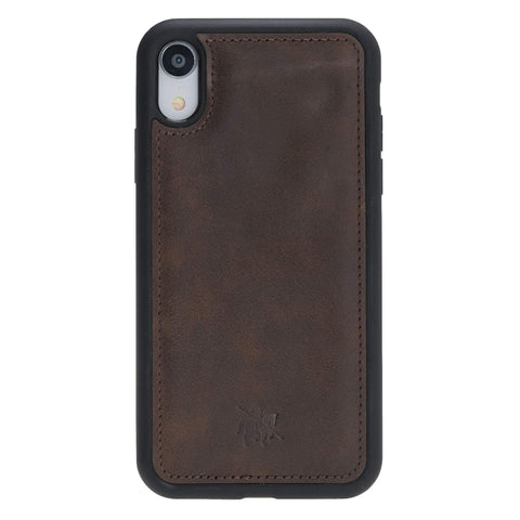 Funda de cuero Lucca Snap On para iPhone XR